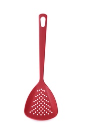Photo of Color skimmer on white background. Kitchen utensils