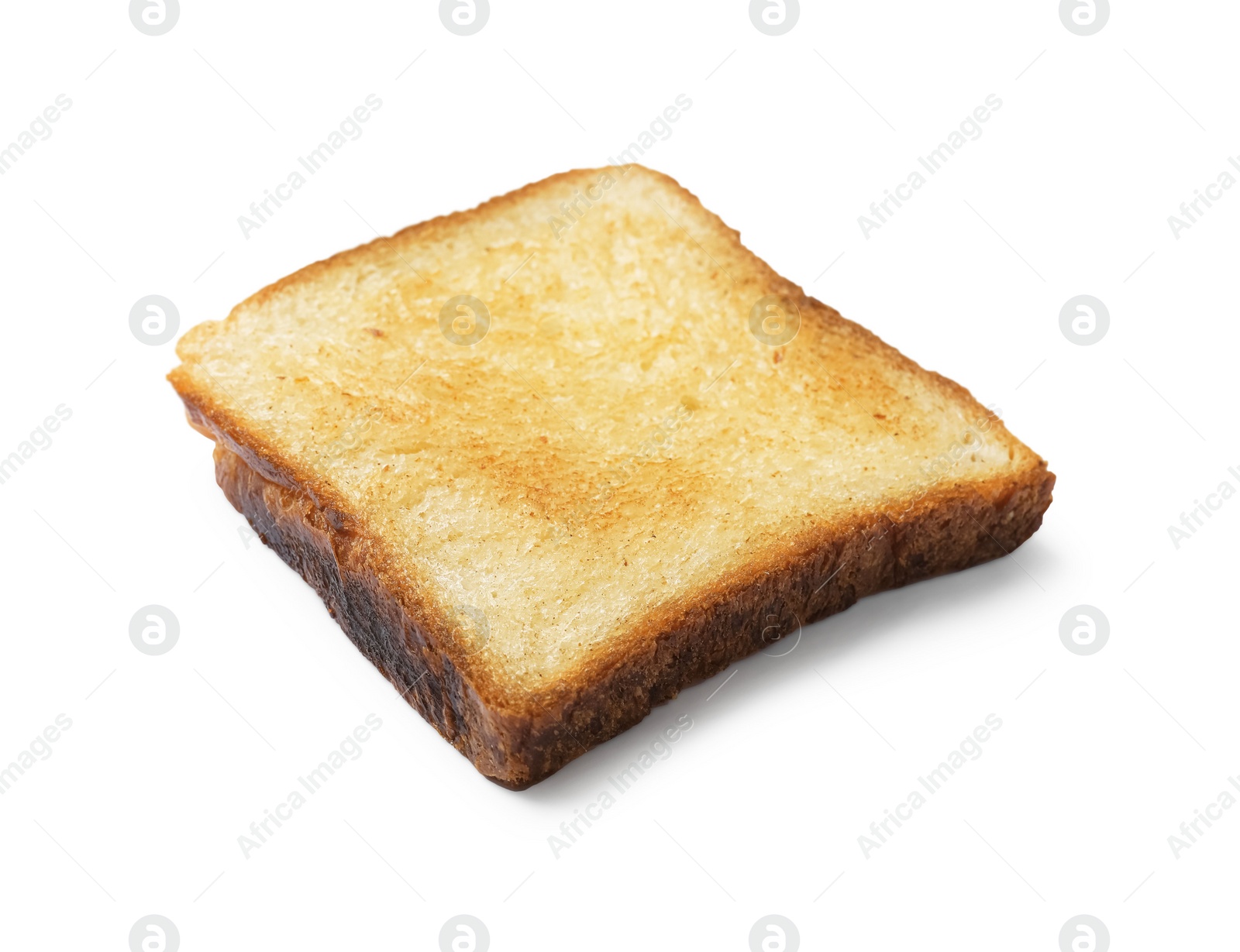 Photo of One piece of fresh toast bread isolated on white