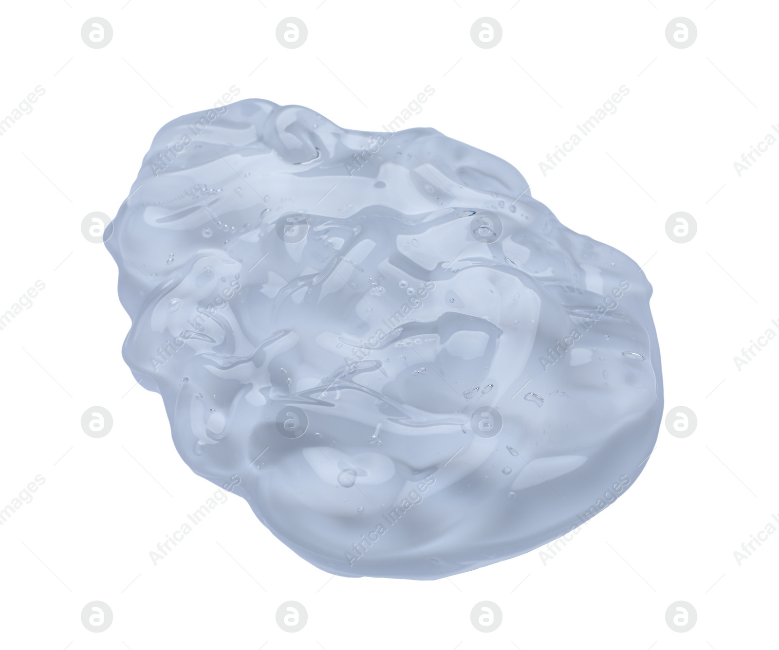 Photo of Sample of transparent cosmetic gel on white background