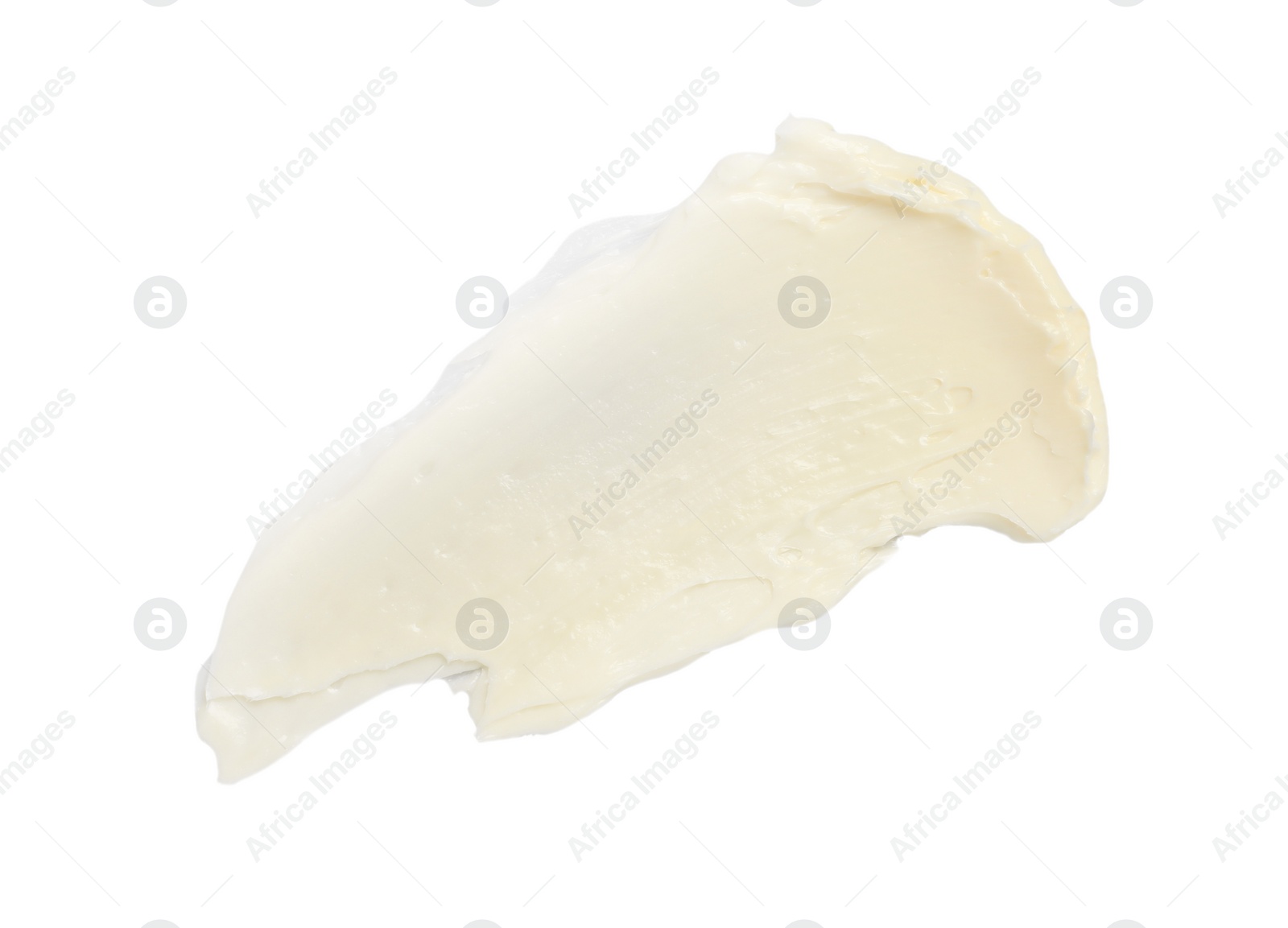 Photo of Tasty butter on white background, top view