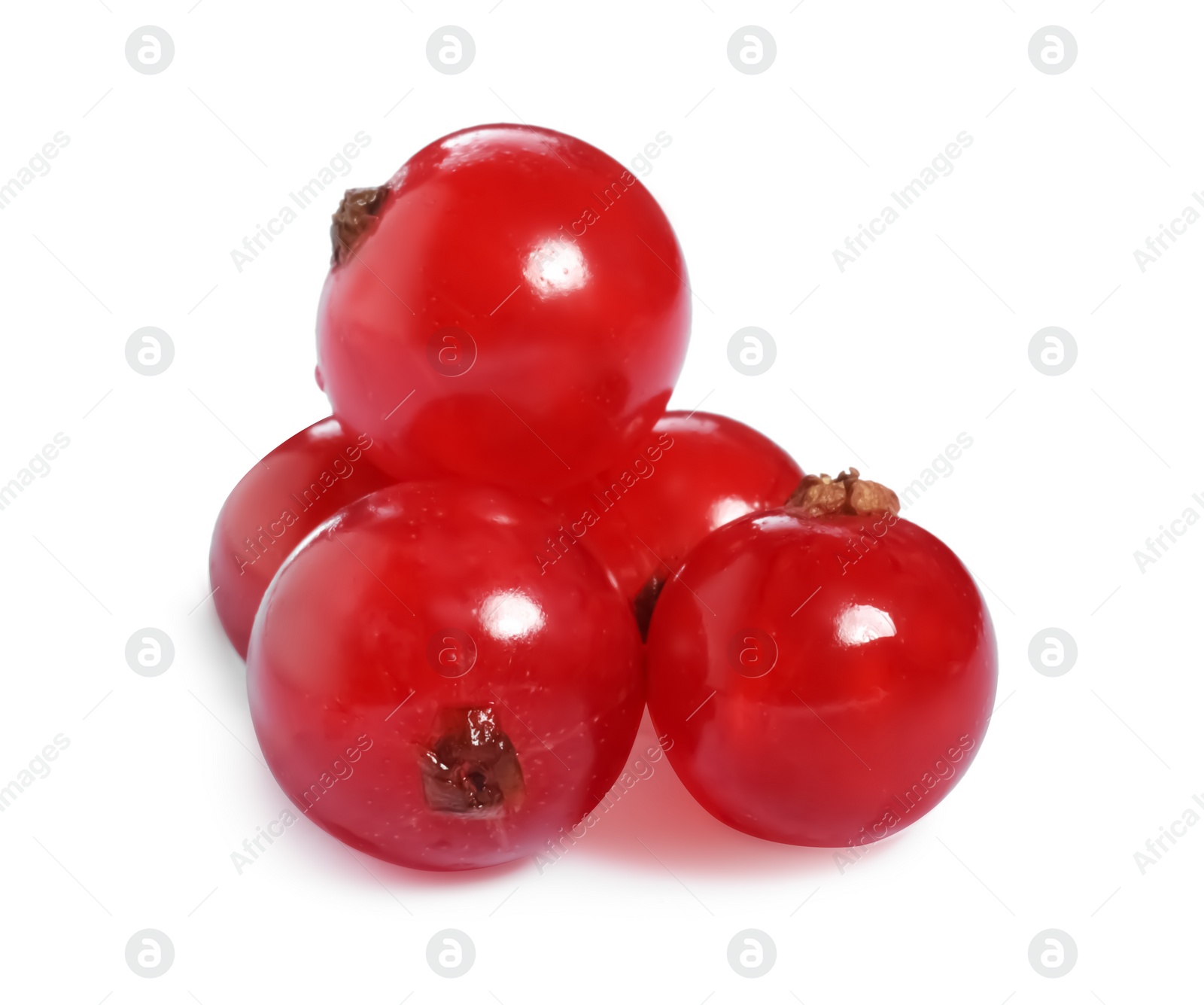 Photo of Fresh ripe red currants isolated on white