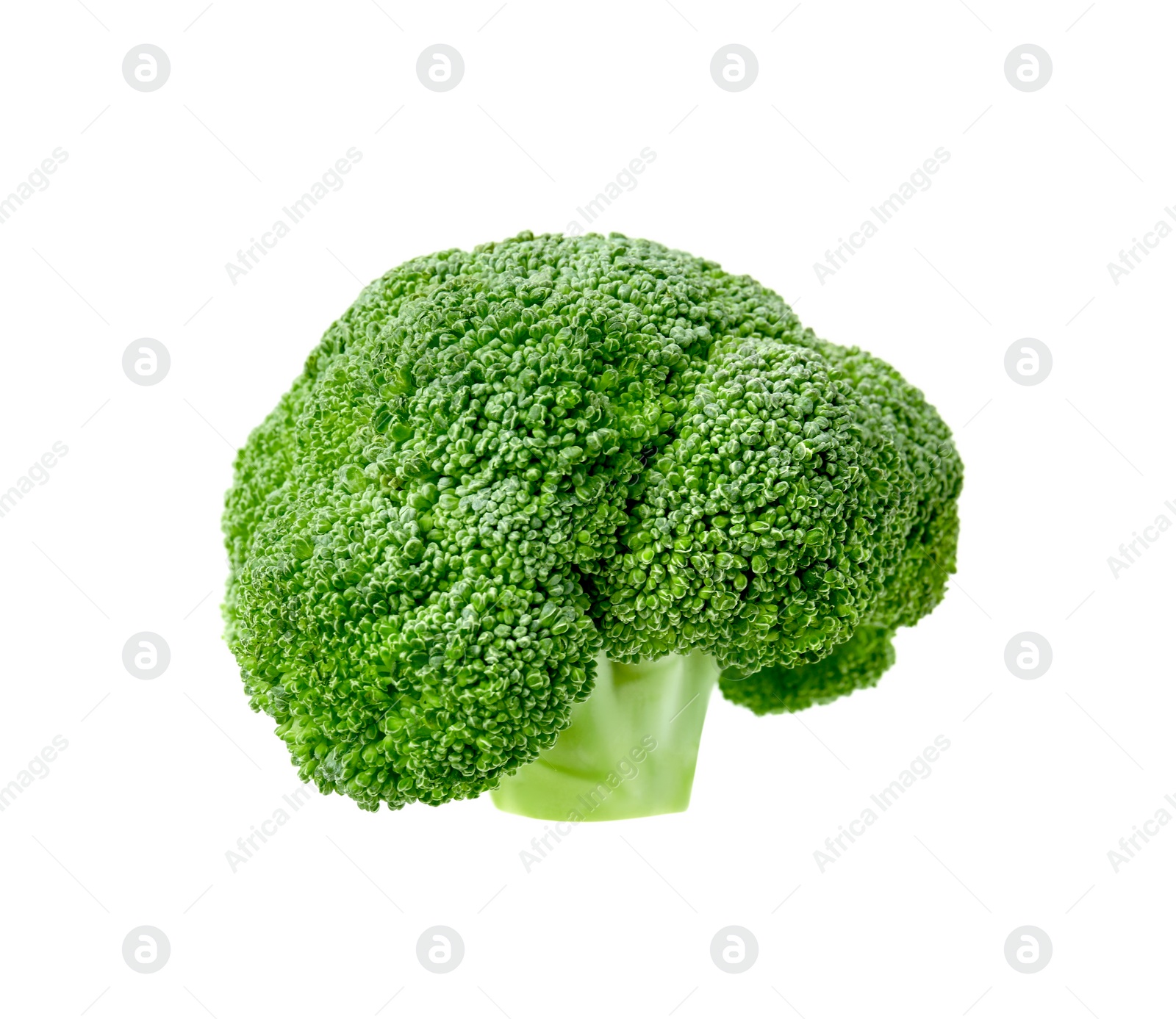 Photo of Fresh raw green broccoli isolated on white