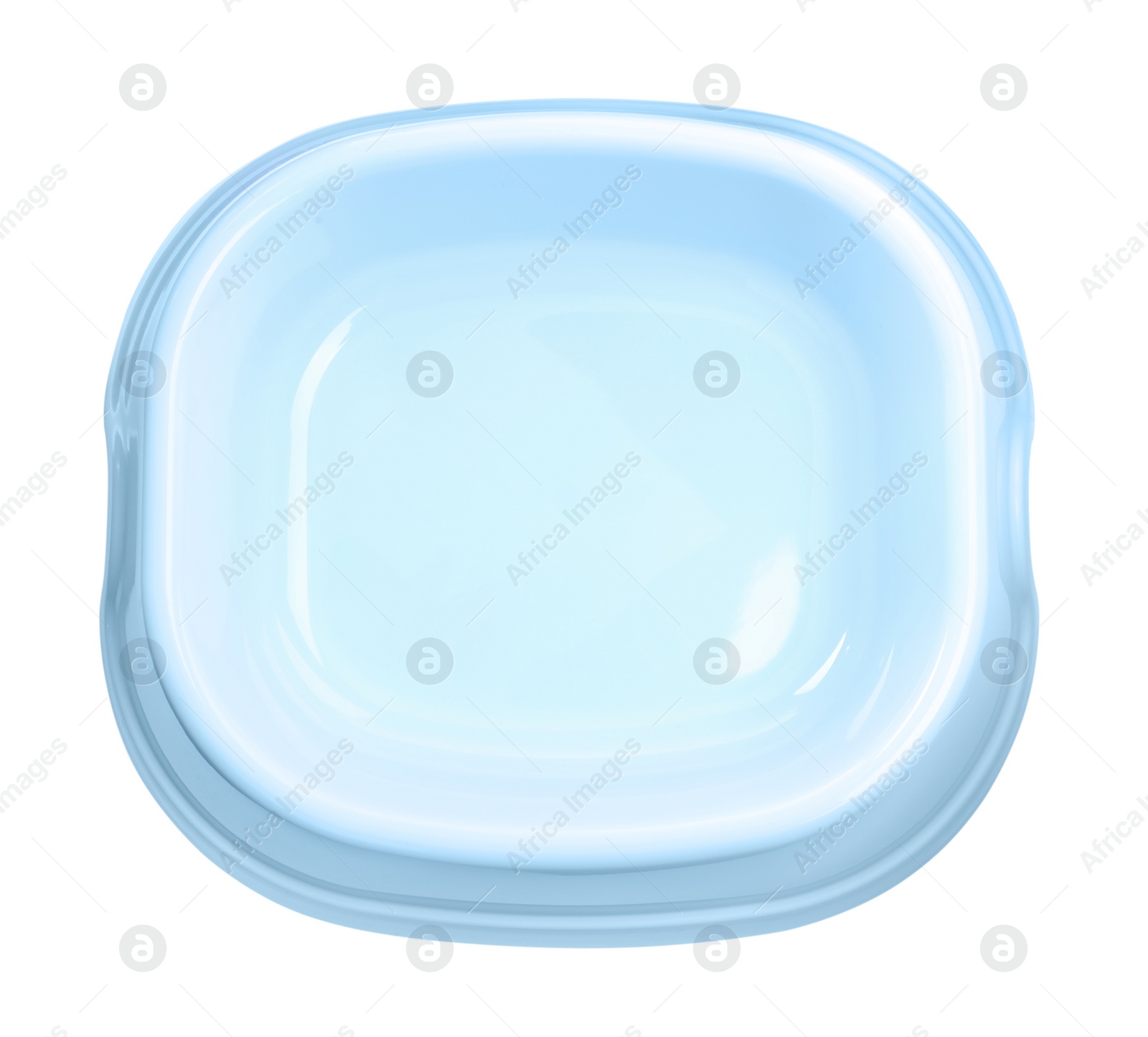 Photo of Feeding bowl isolated on white, top view. Pet care