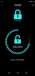 Illustration of Blocking function. Mobile phone with closed and open padlocks illustration and words on black background