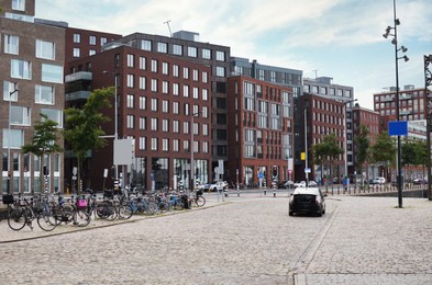 Photo of Beautiful view of modern buildings in city on sunny day