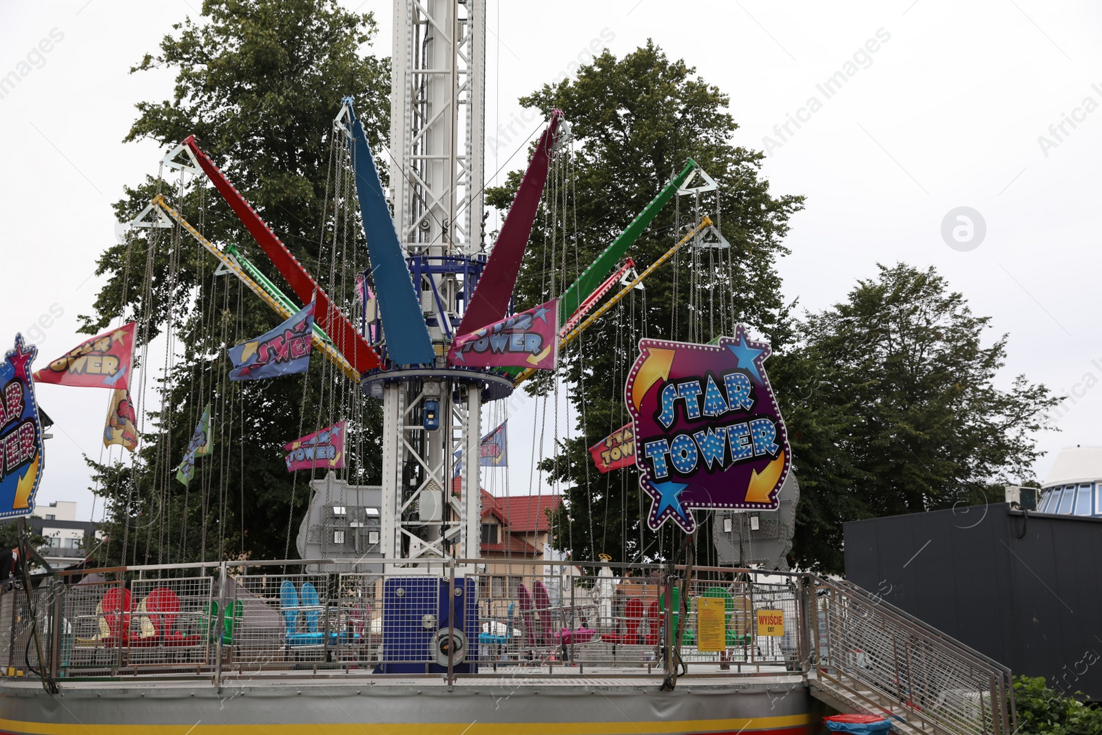 Photo of DARLOWO, POLAND - AUGUST 22, 2022: Kids attractions in amusement park