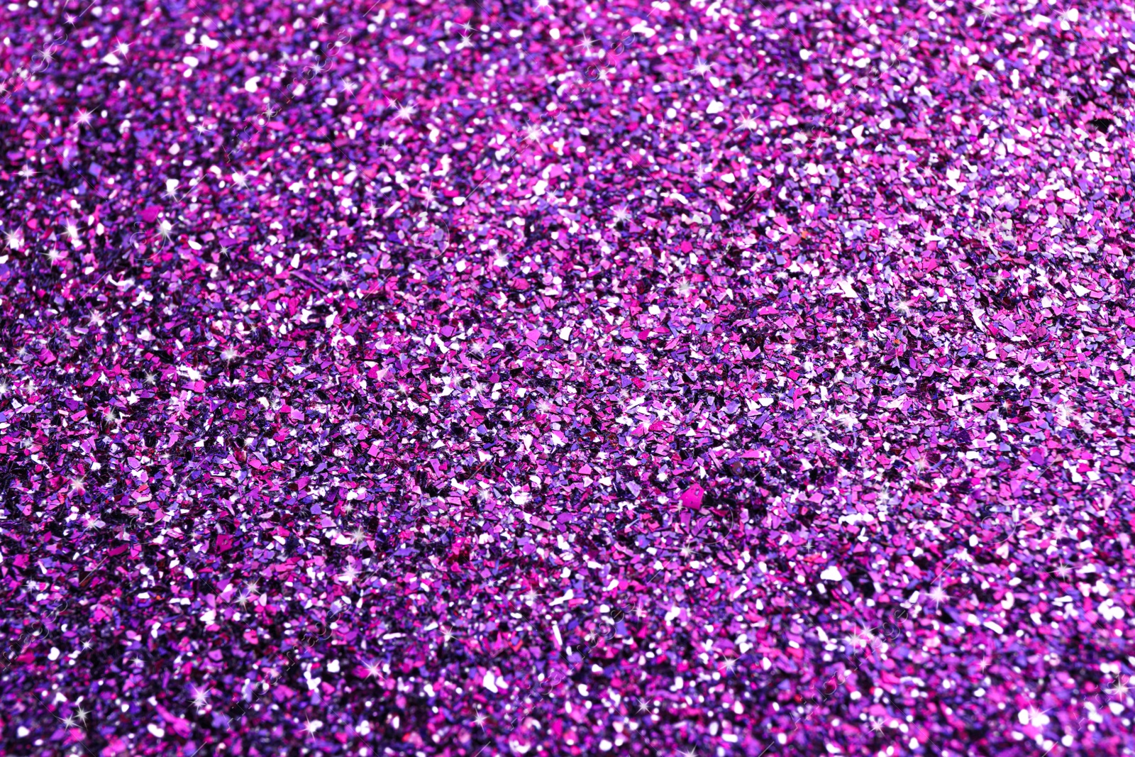 Image of Beautiful shiny purple glitter as background, closeup