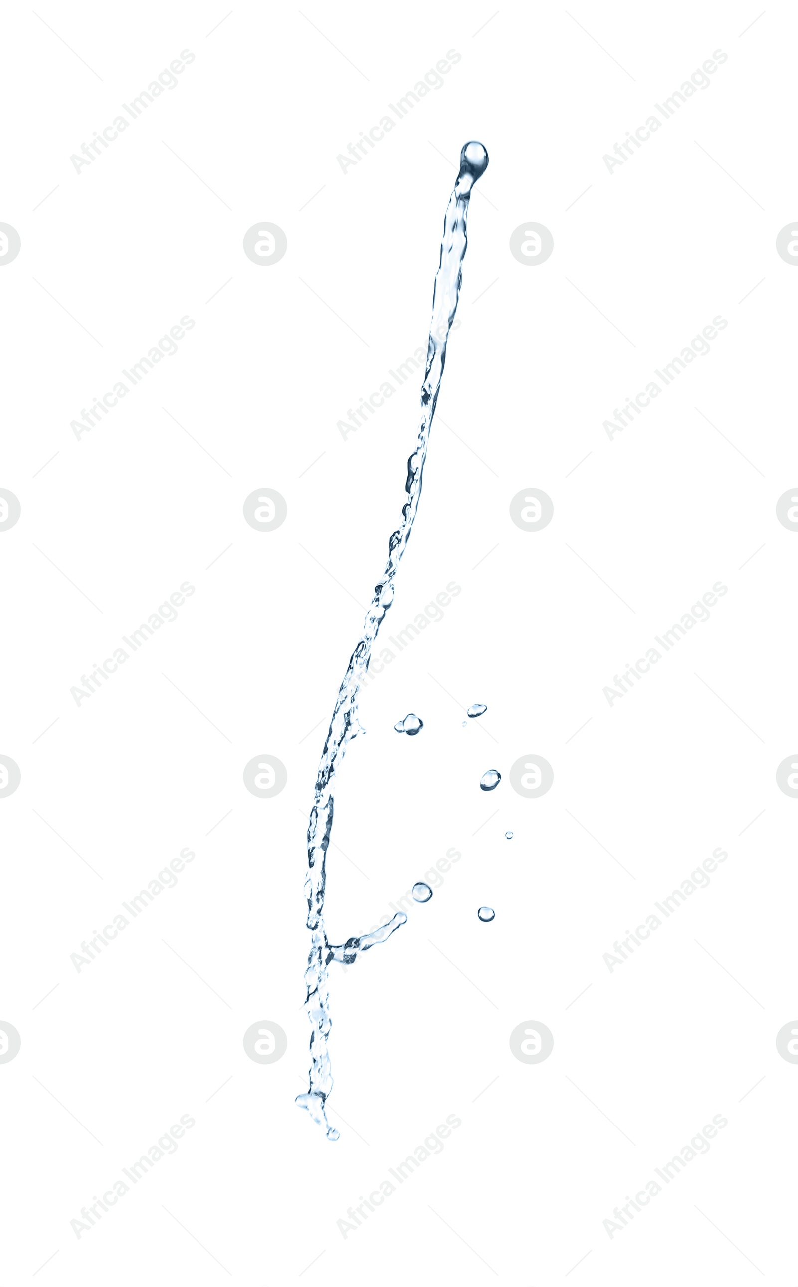 Photo of Beautiful water splash isolated on white. Pure liquid