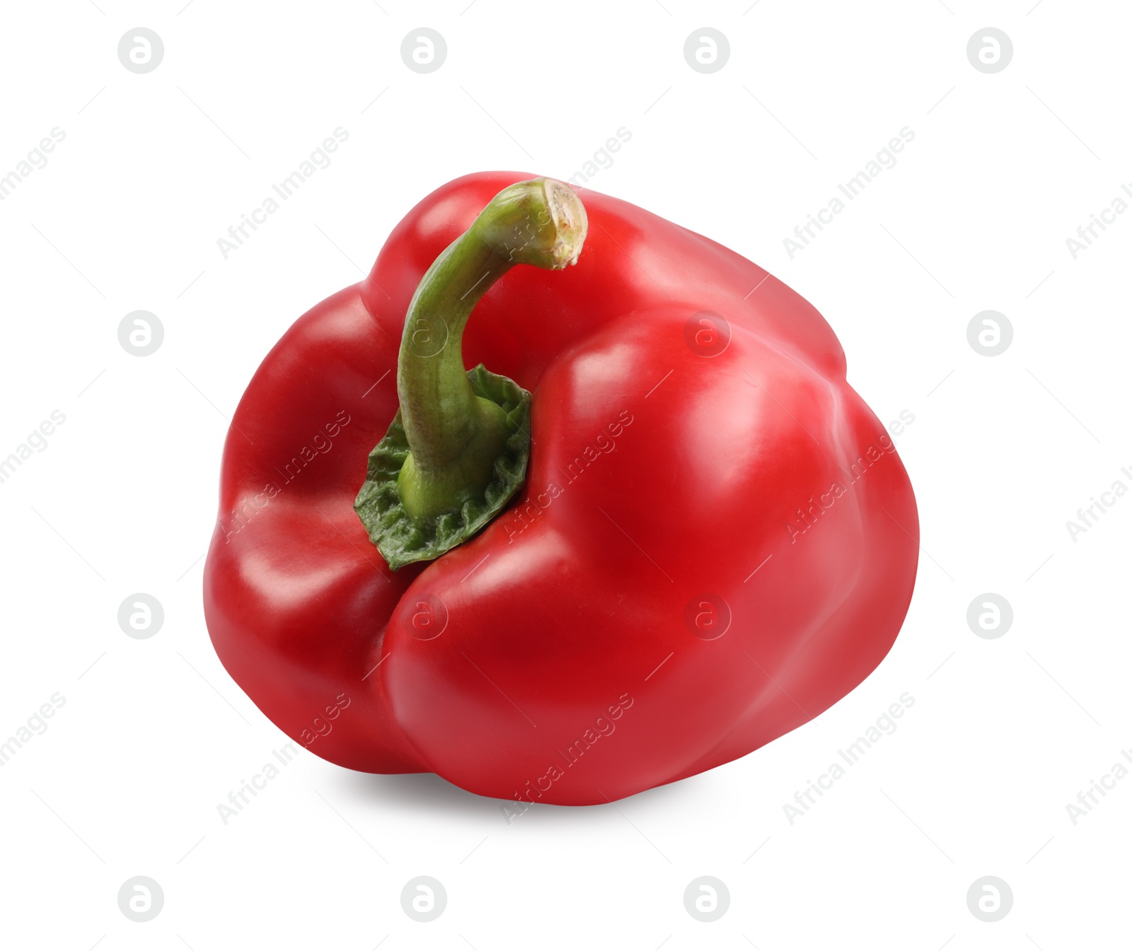 Photo of Ripe red bell pepper isolated on white