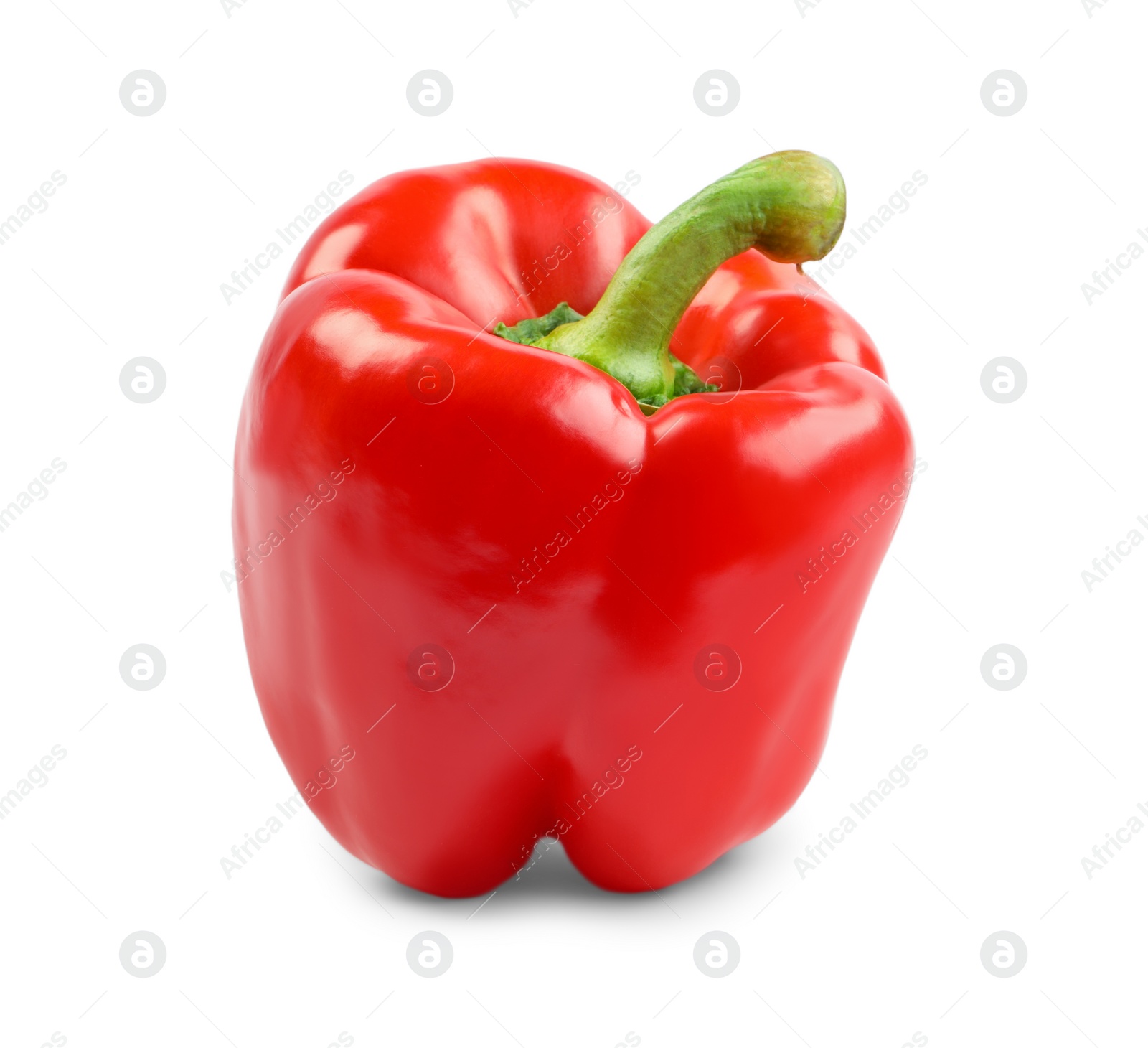 Photo of Ripe red bell pepper isolated on white