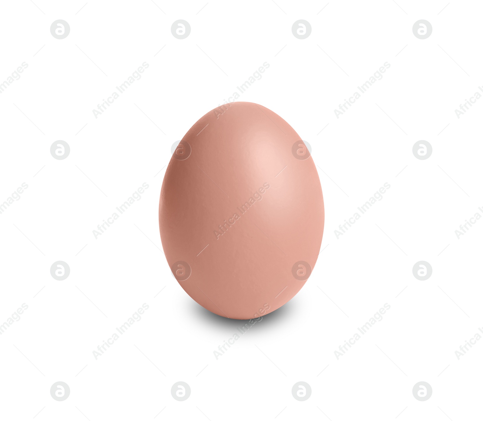 Image of Rose gold egg on white background. Creative design