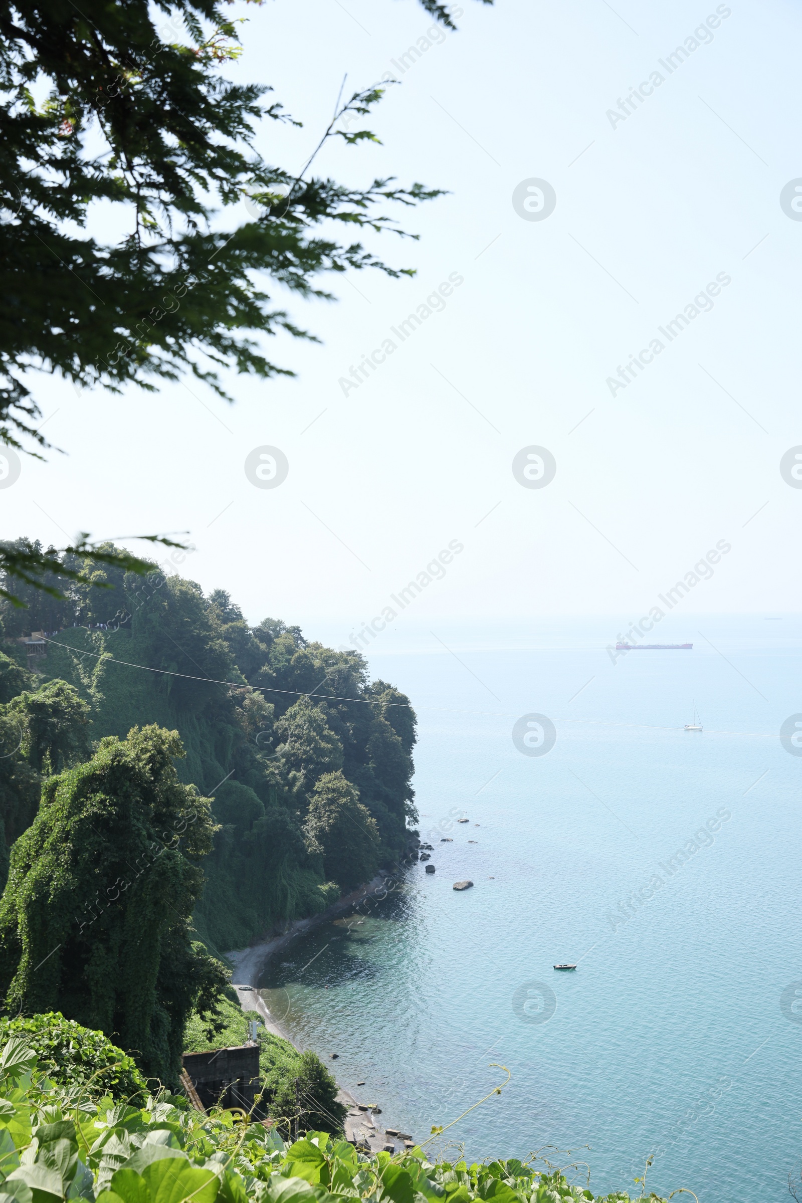 Photo of Picturesque view of beautiful calm sea with boats