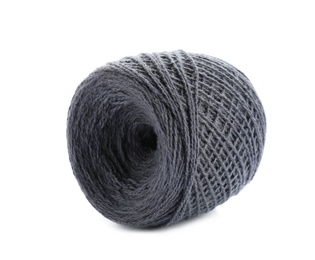 Photo of Clew of color knitting thread on white background