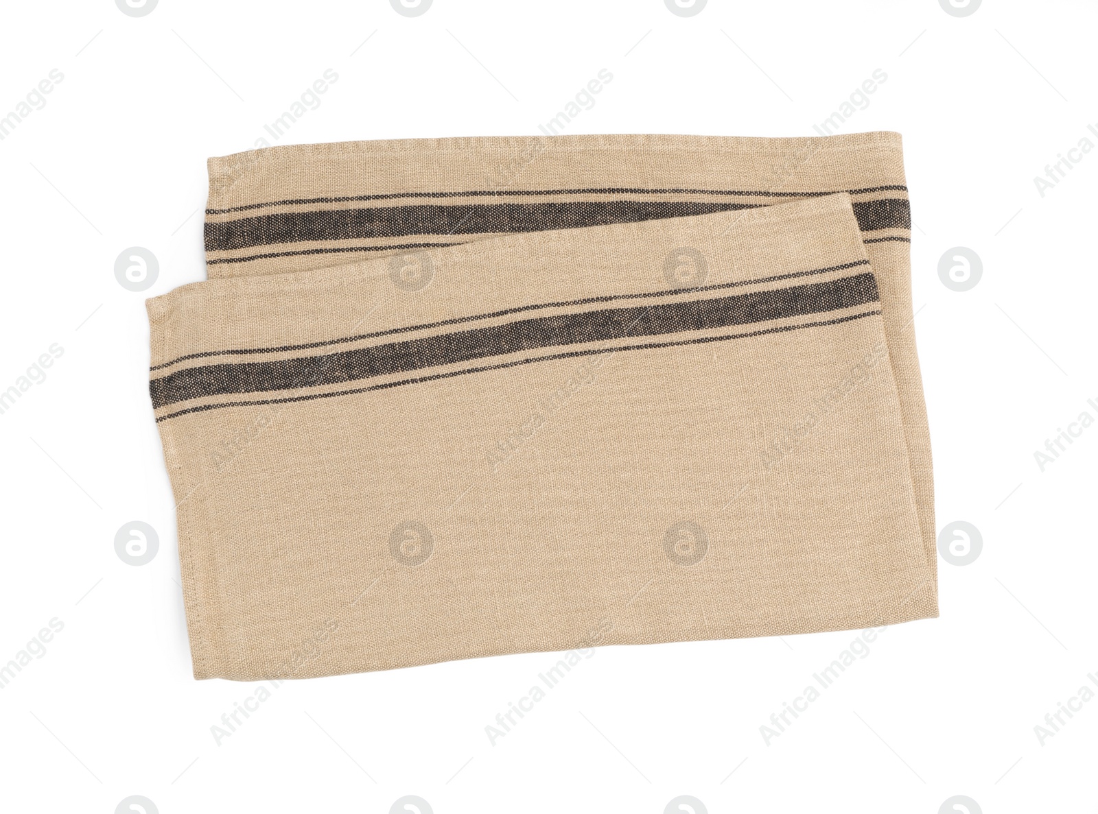 Photo of Fabric napkin on white background, top view