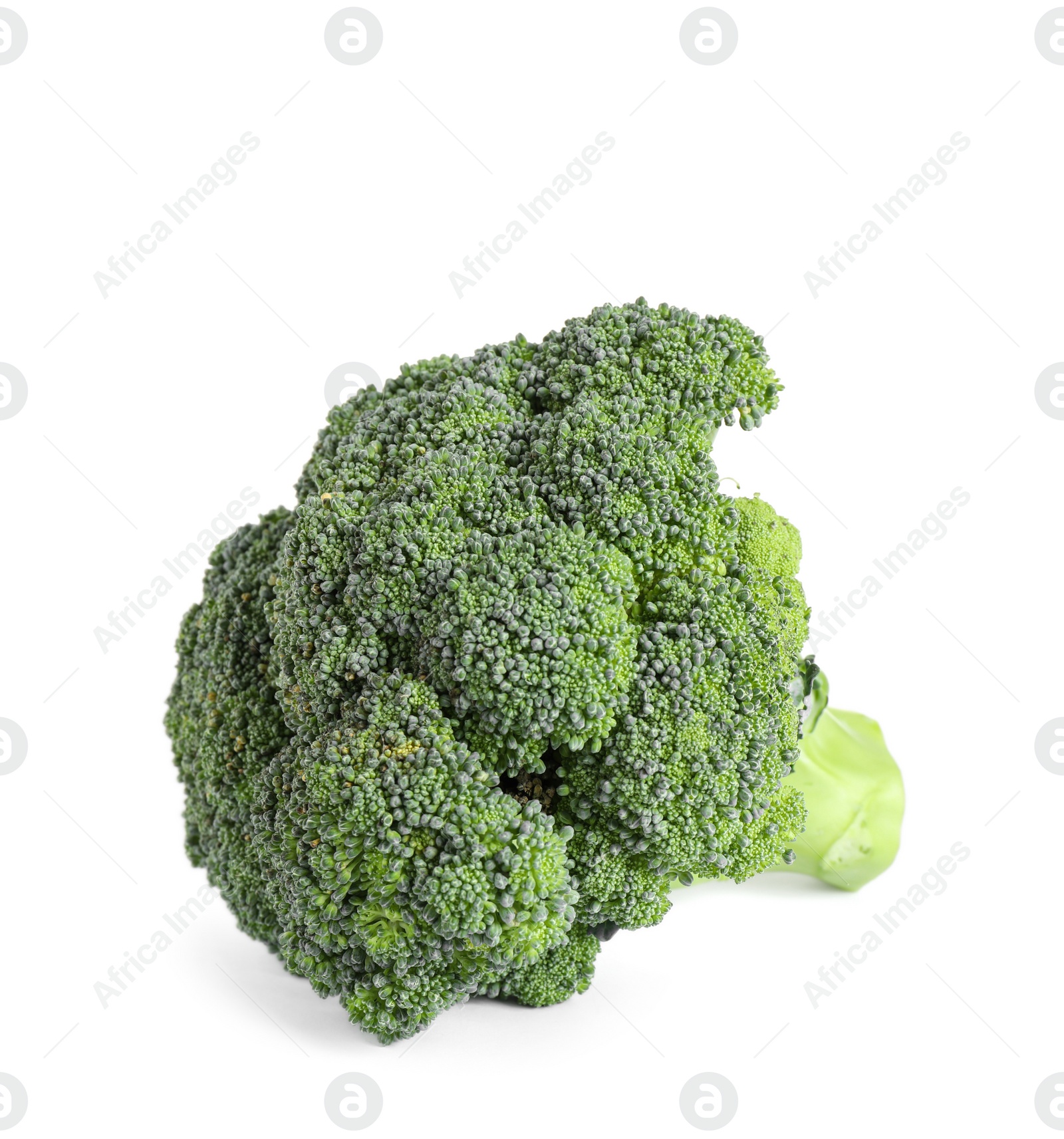 Photo of Fresh green raw broccoli on white background