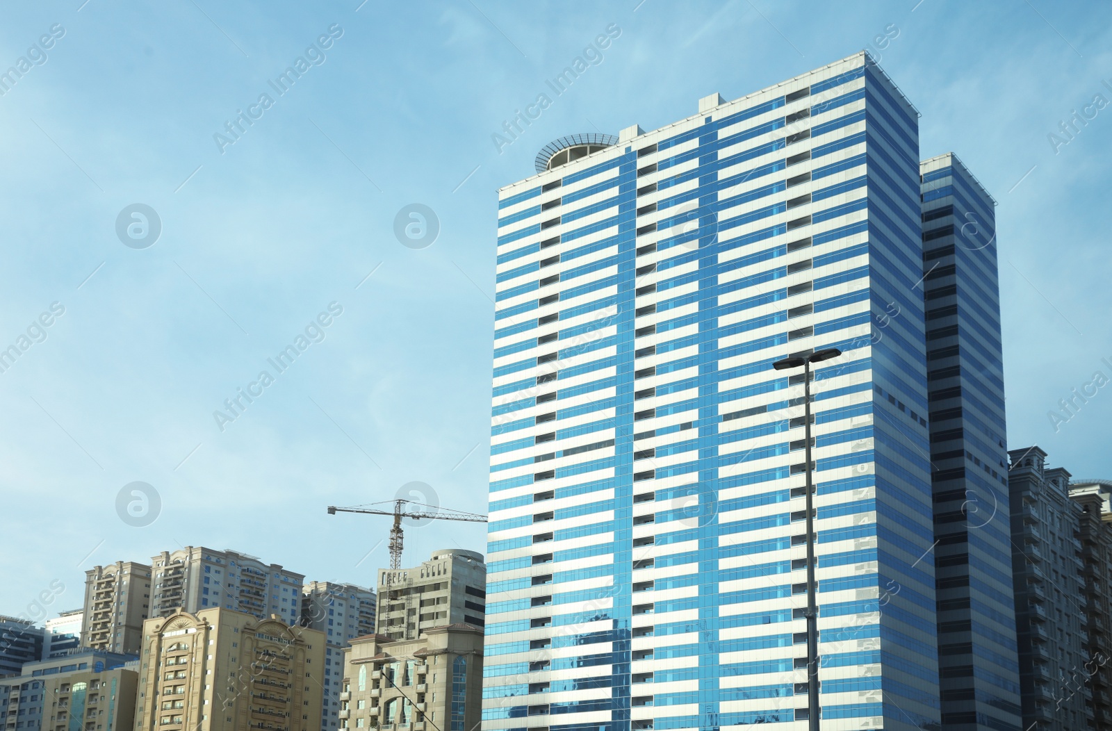 Photo of DUBAI, UNITED ARAB EMIRATES - NOVEMBER 06, 2018: Cityscape with modern buildings