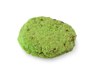 Green tasty vegan cutlet isolated on white