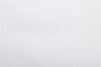 Photo of Checkered notebook sheet as background, top view