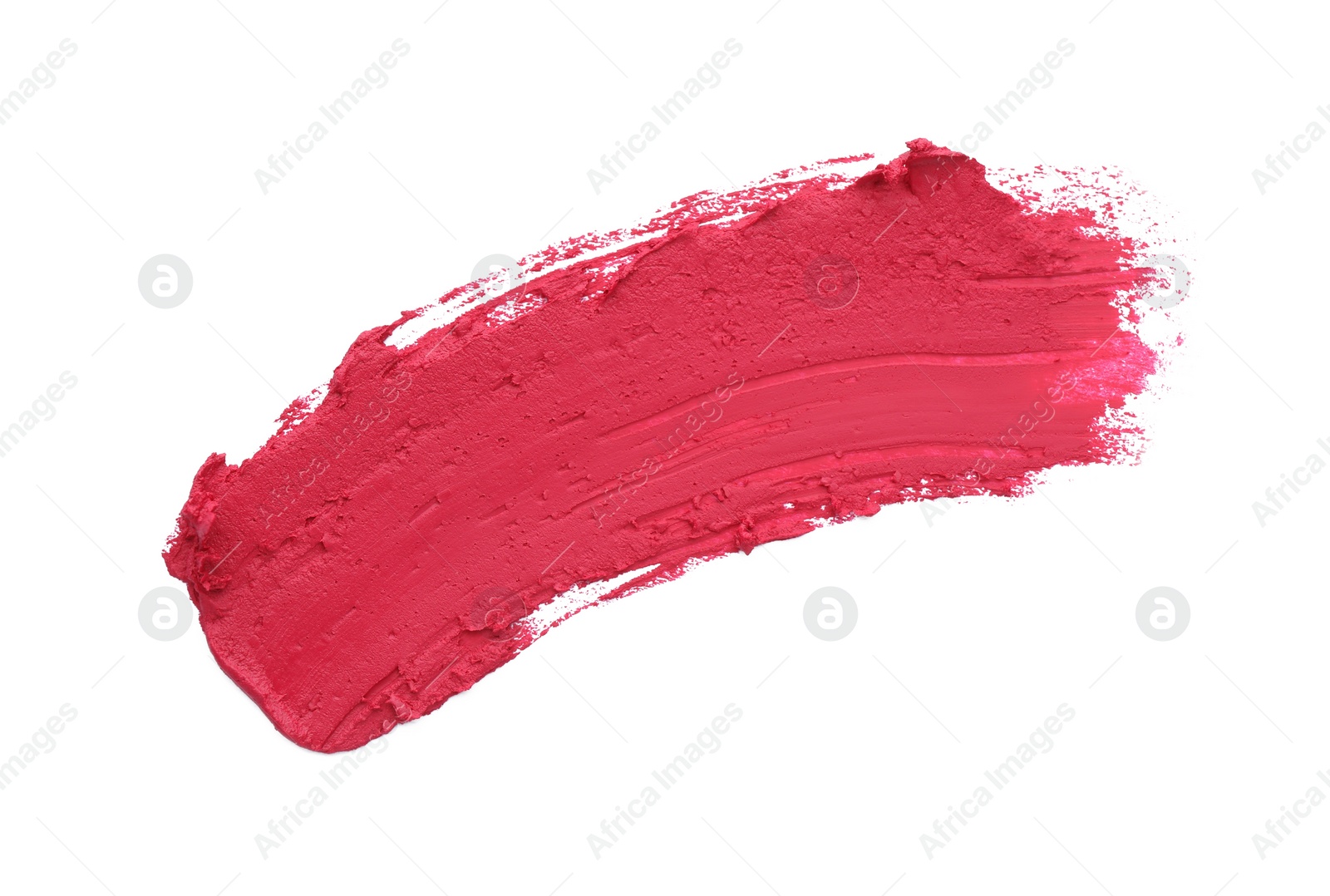 Photo of Swatch of lipstick isolated on white, top view