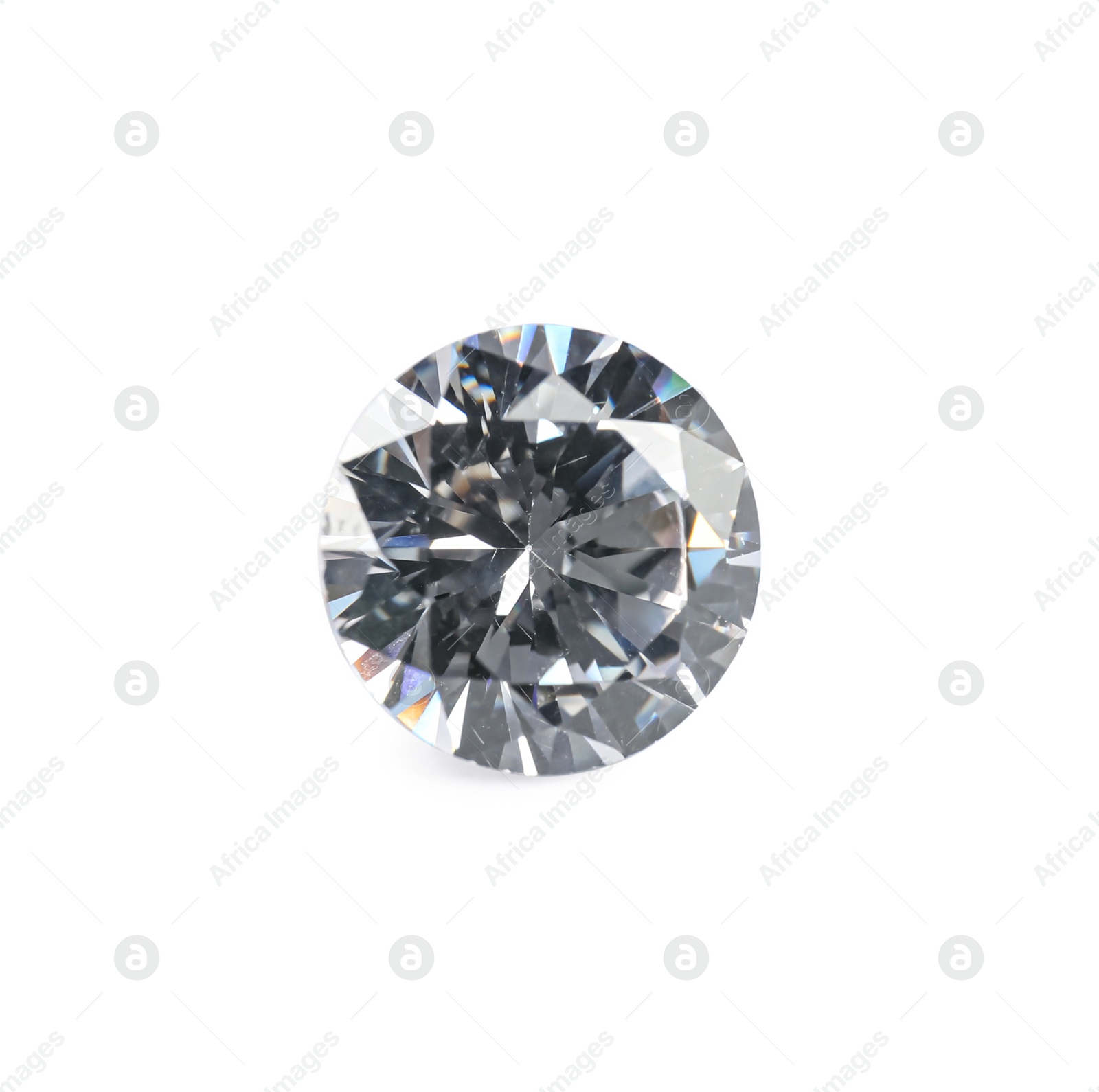 Photo of One beautiful shiny diamond isolated on white