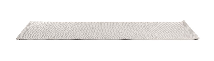 Grey carpet on white background. Interior element