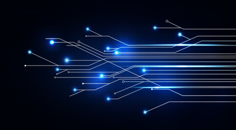 Illustration of Electronics and technology. Circuit board pattern illustration