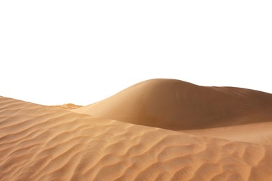 Image of Sand dunes on white background. Wild desert 