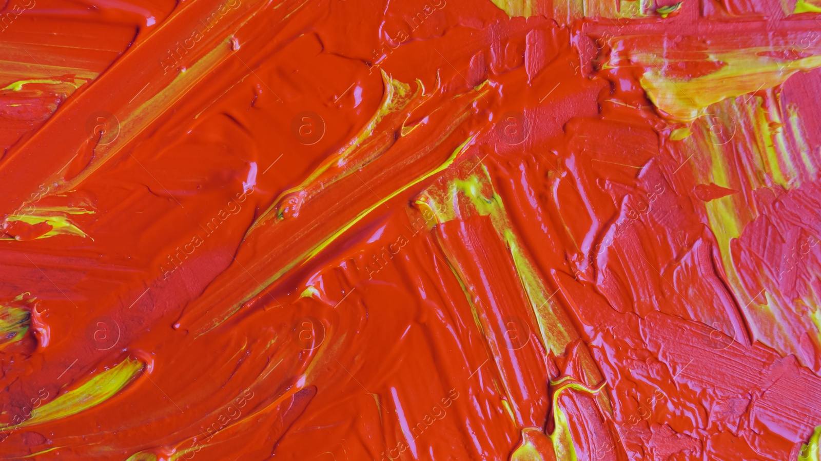 Photo of Paint strokes drawn with brush as background, closeup view