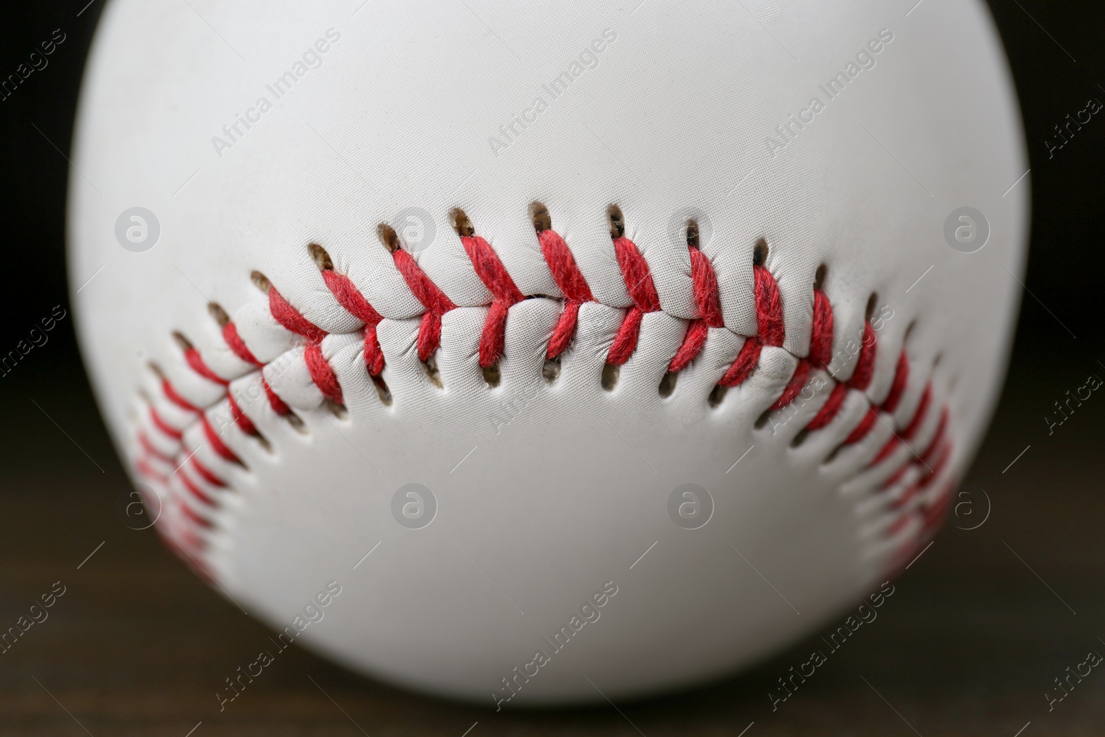 Photo of Closeup view of baseball ball. Sportive equipment