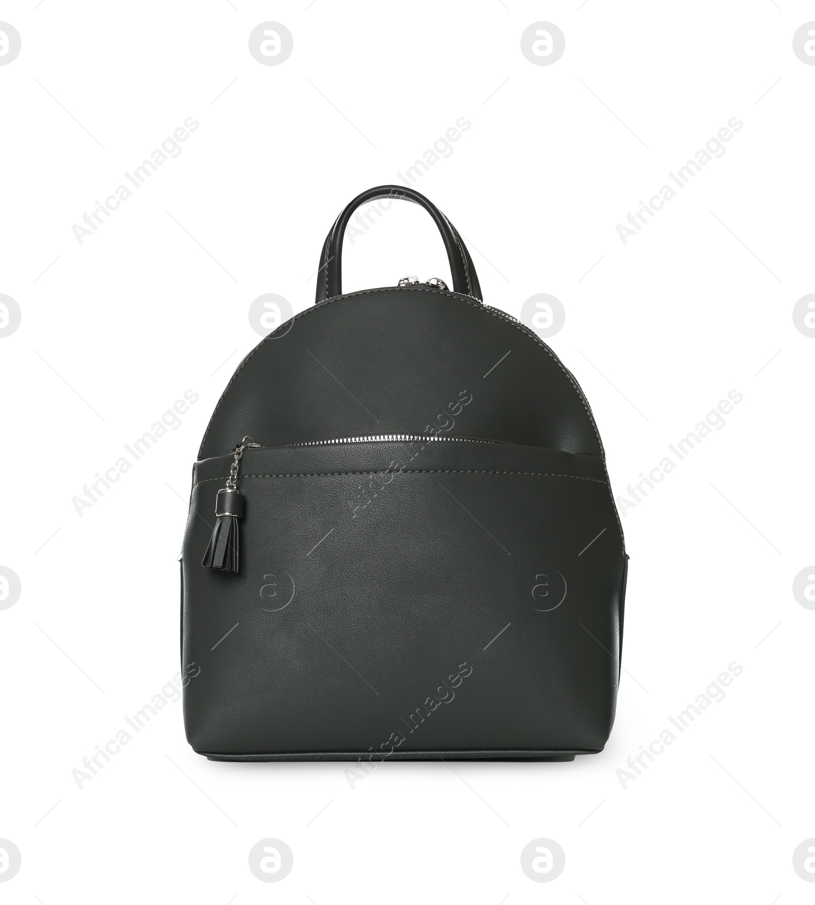 Photo of Stylish leather women's backpack isolated on white