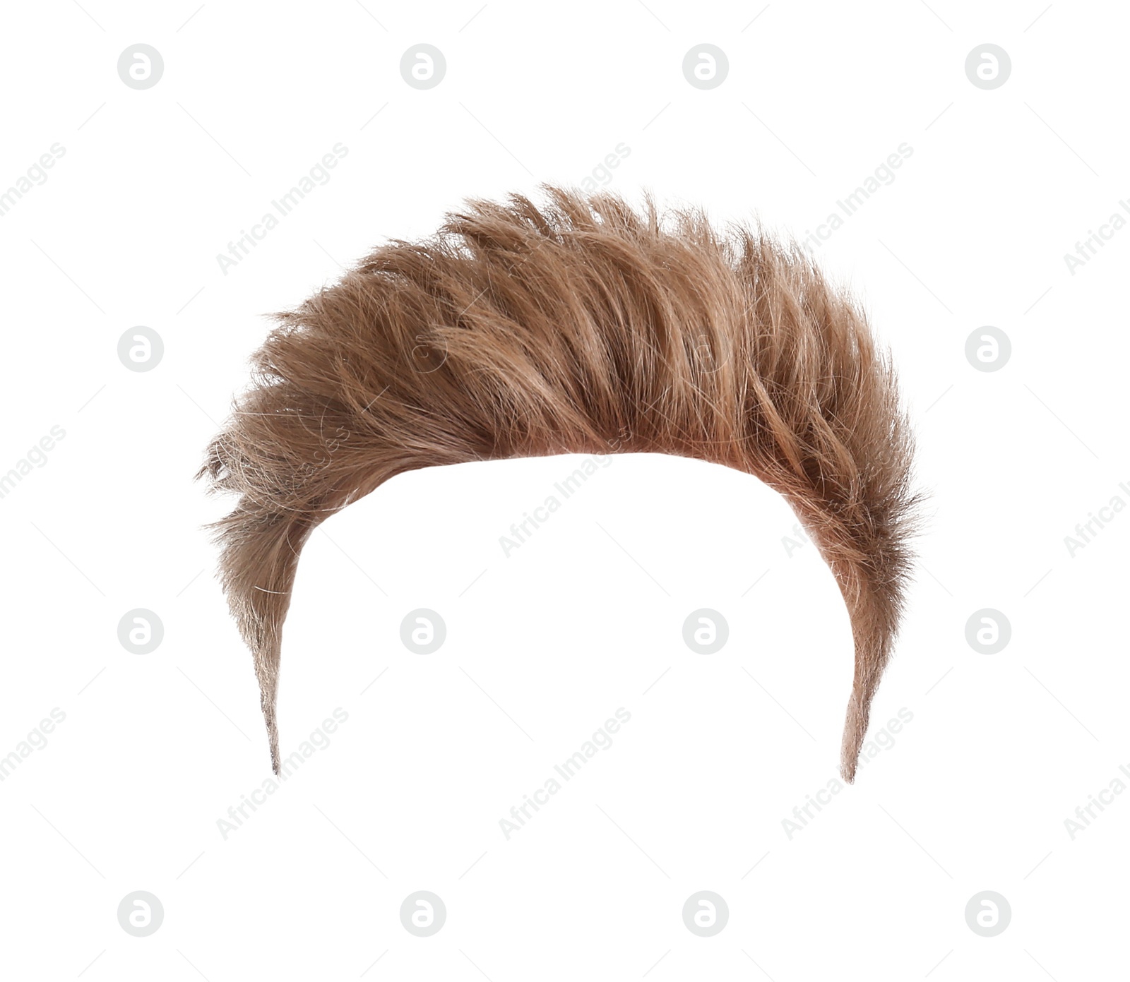 Image of Stylish male hairstyle with blonde hair isolated on white