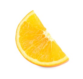 Citrus fruit. Slice of fresh orange isolated on white