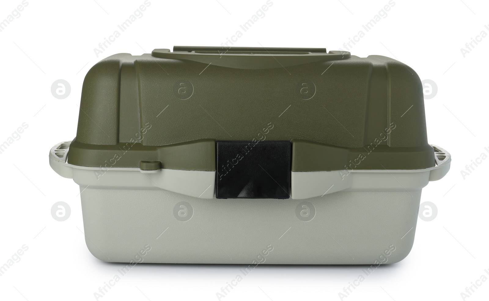 Photo of Box for fishing tackle on white background