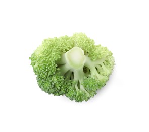 Photo of Fresh raw green broccoli isolated on white