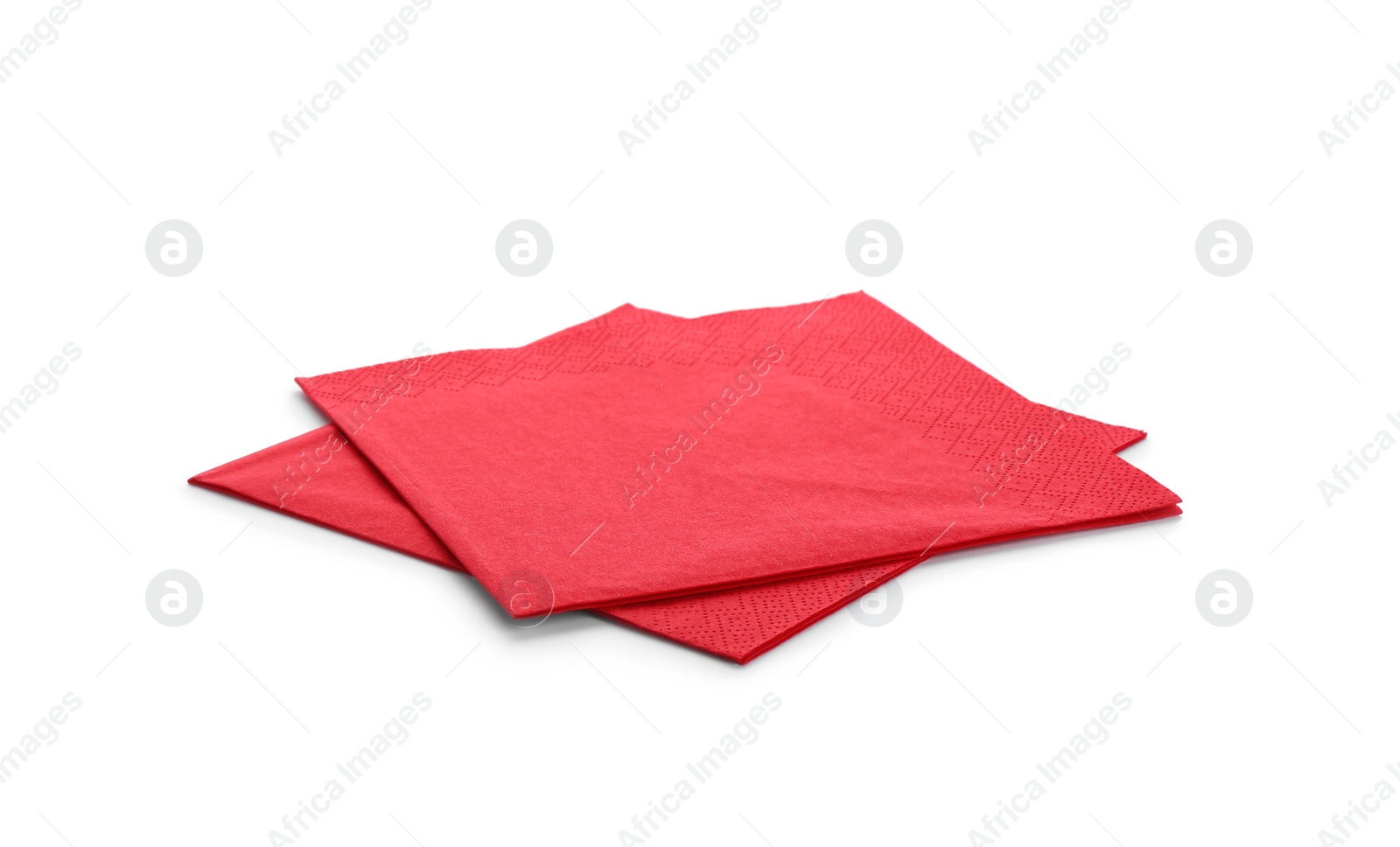 Photo of Clean paper napkins on white background. Personal hygiene