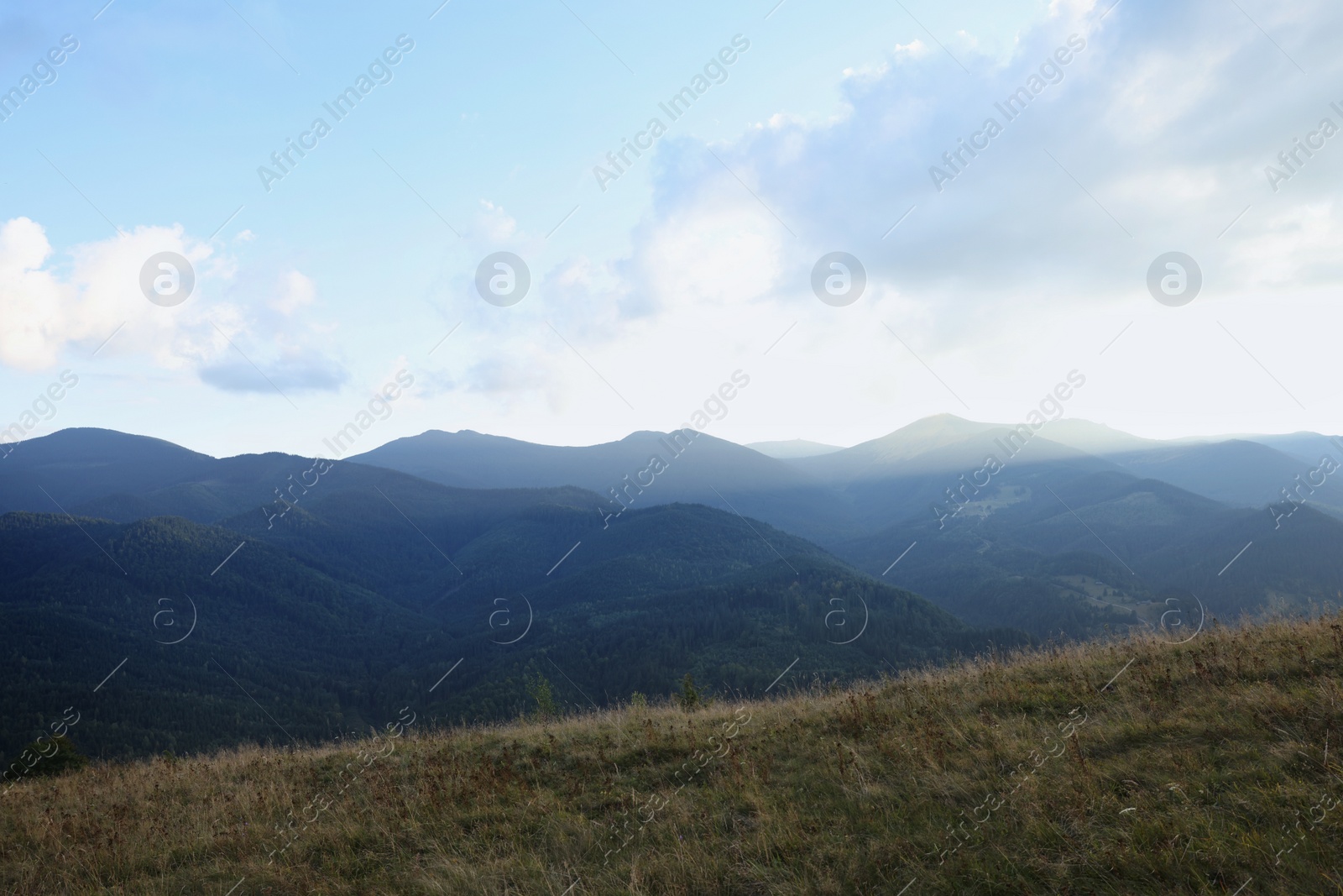 Photo of Picturesque view of mountain landscape in morning