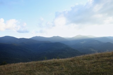 Photo of Picturesque view of mountain landscape in morning