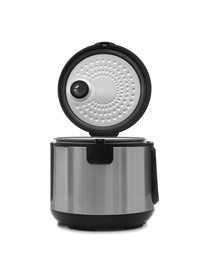 Photo of Modern electric multi cooker on white background