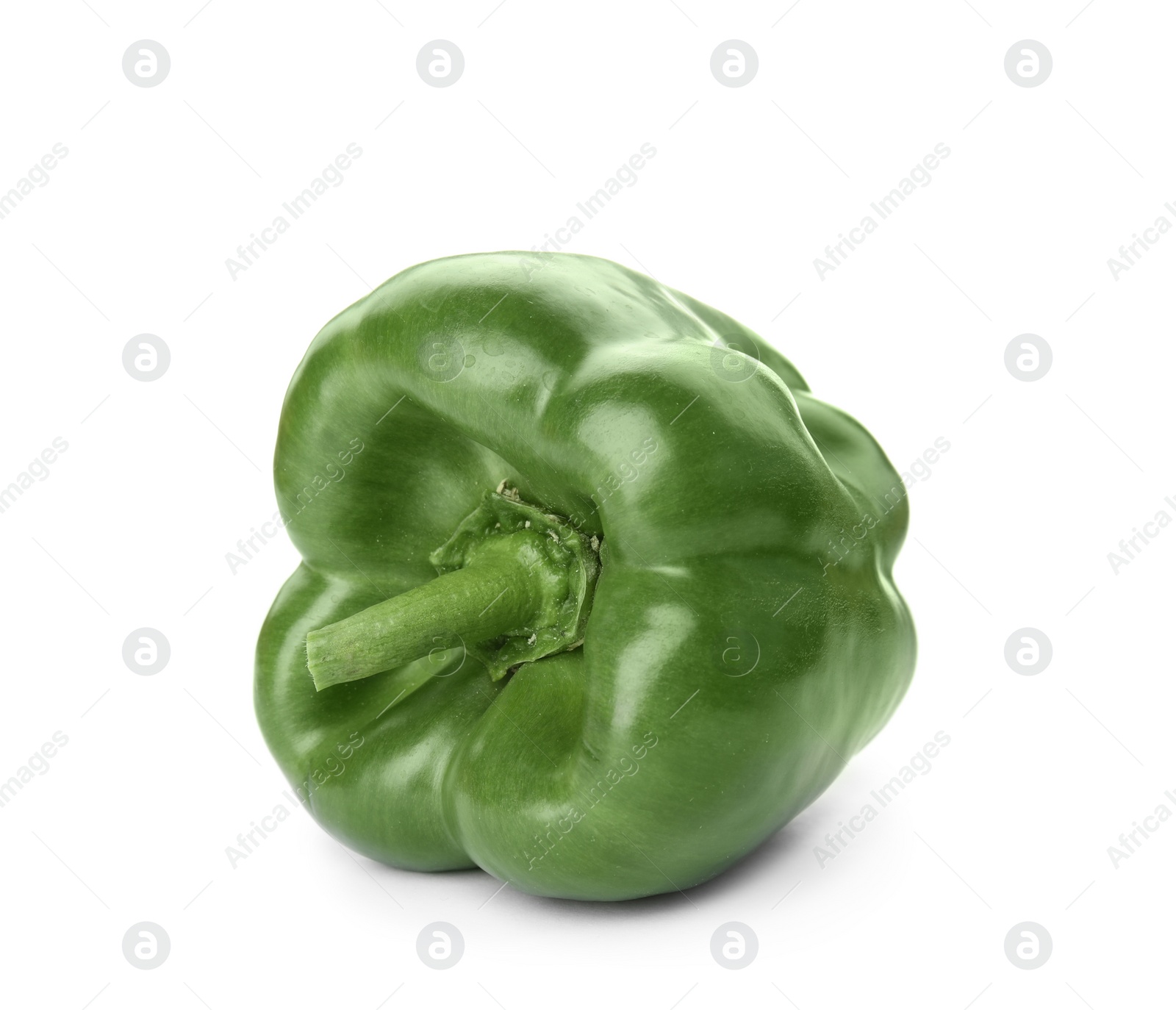 Photo of Raw ripe paprika pepper on white background