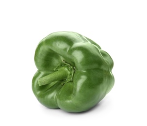 Photo of Raw ripe paprika pepper on white background