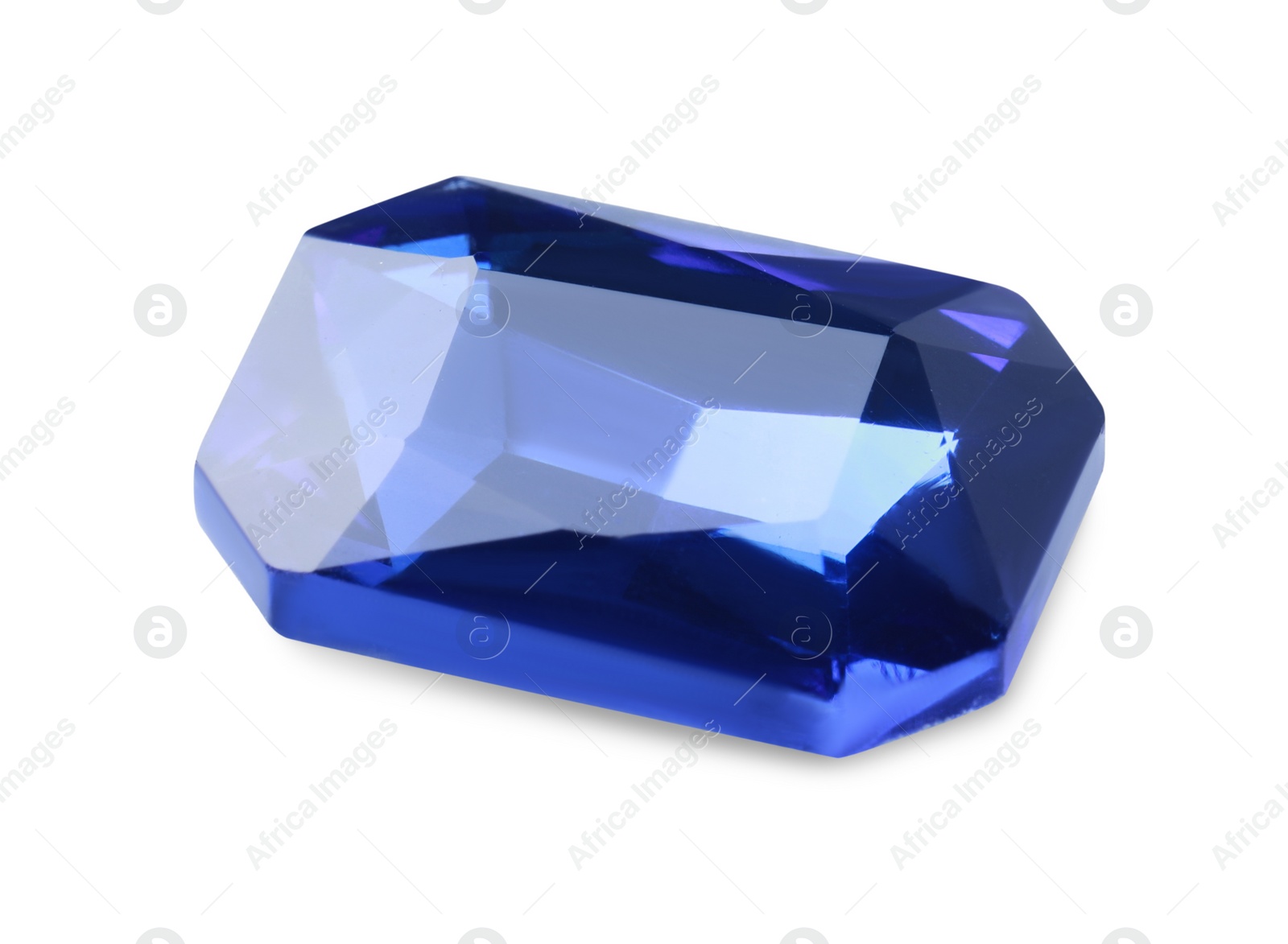 Photo of Beautiful gemstone for jewelry on white background