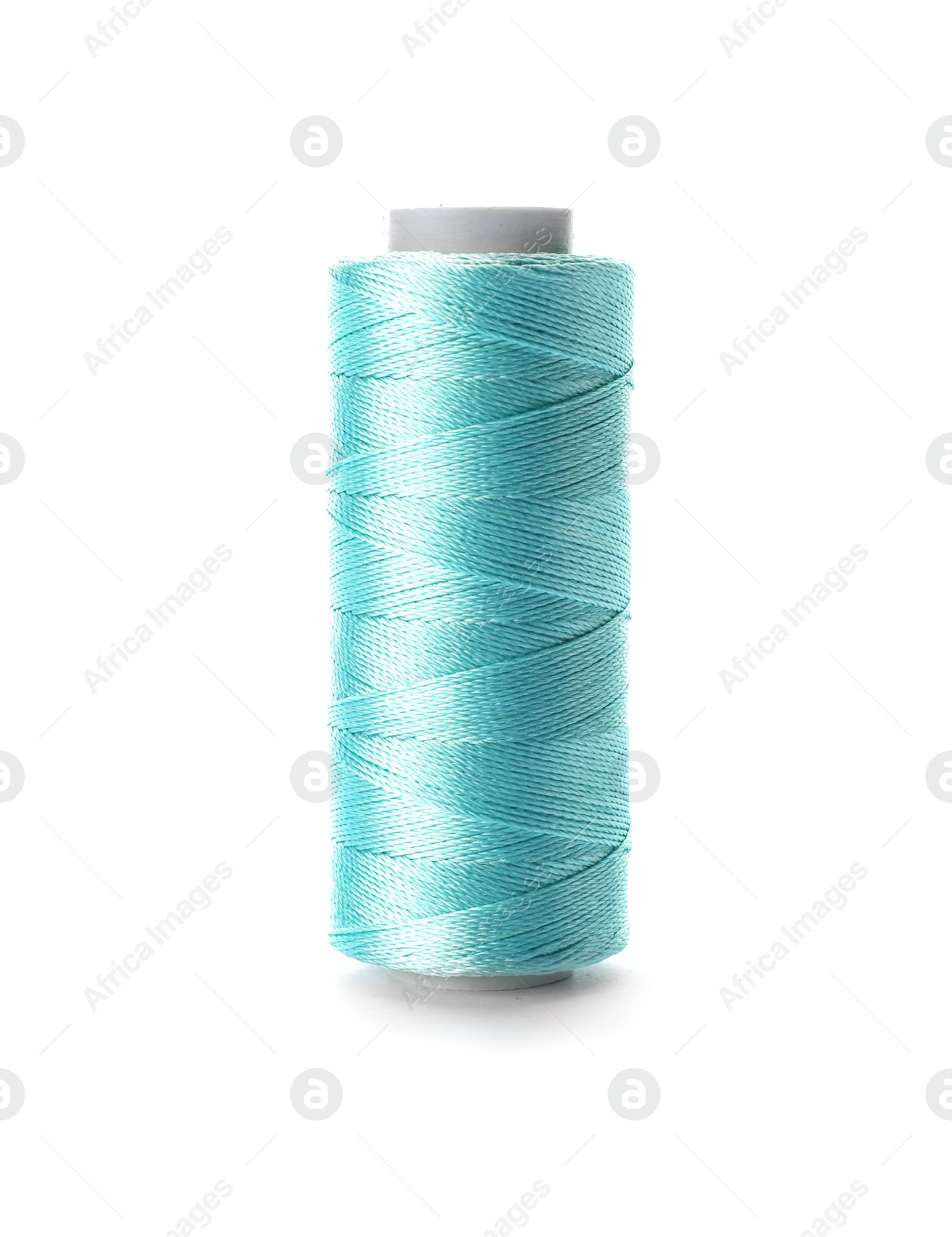 Photo of Color sewing thread on white background