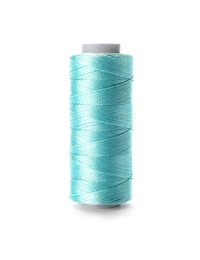 Color sewing thread on white background