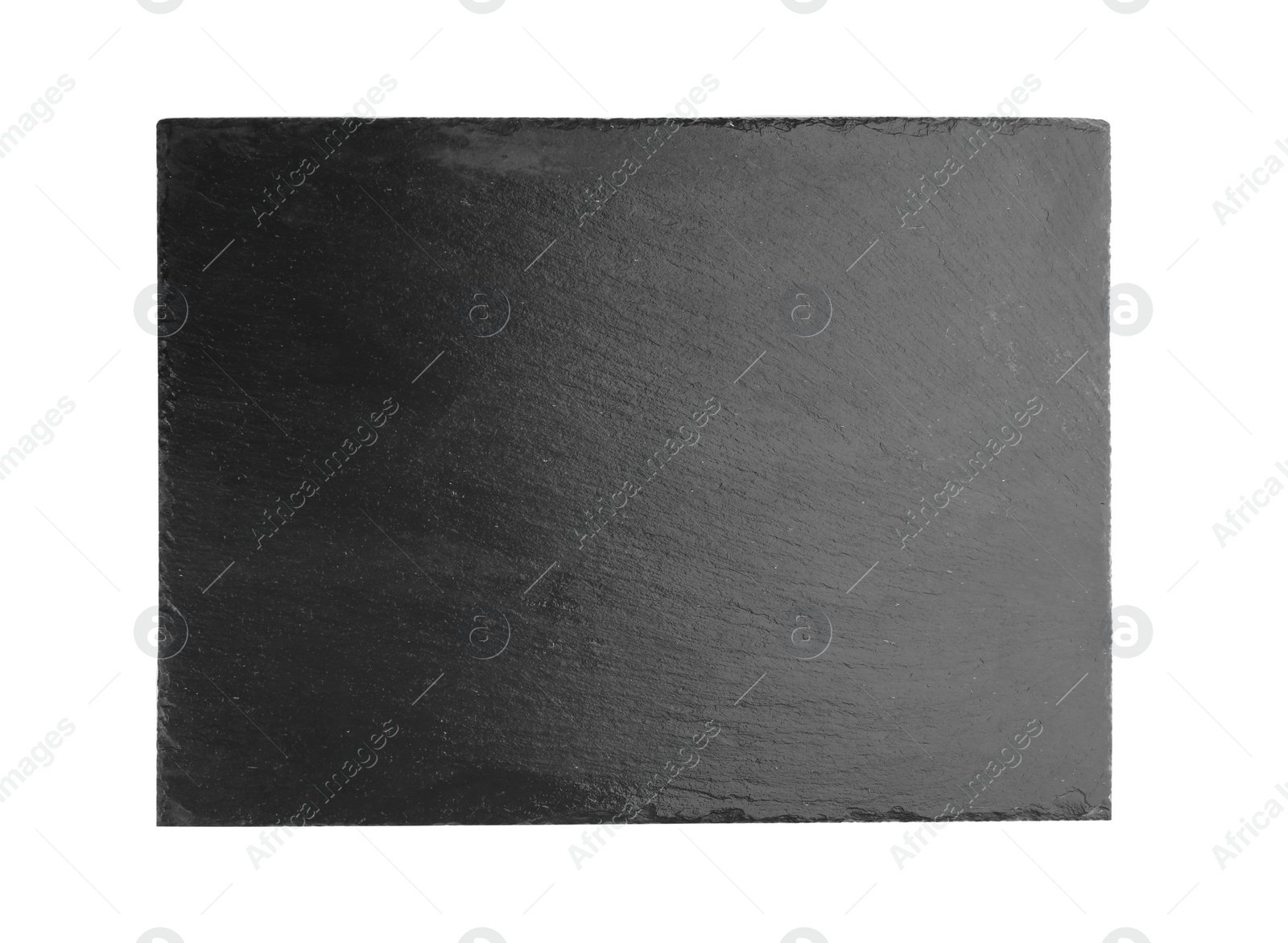 Photo of Black textured slate board on white background