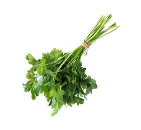 Bunch of fresh green parsley isolated on white