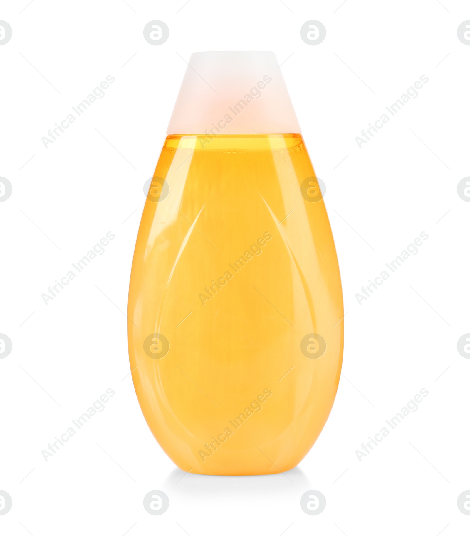 Photo of Bottle of bath foam isolated on white