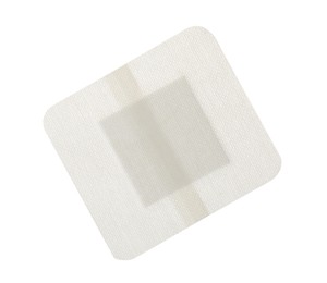 Photo of Sticking plaster isolated on white. First aid item