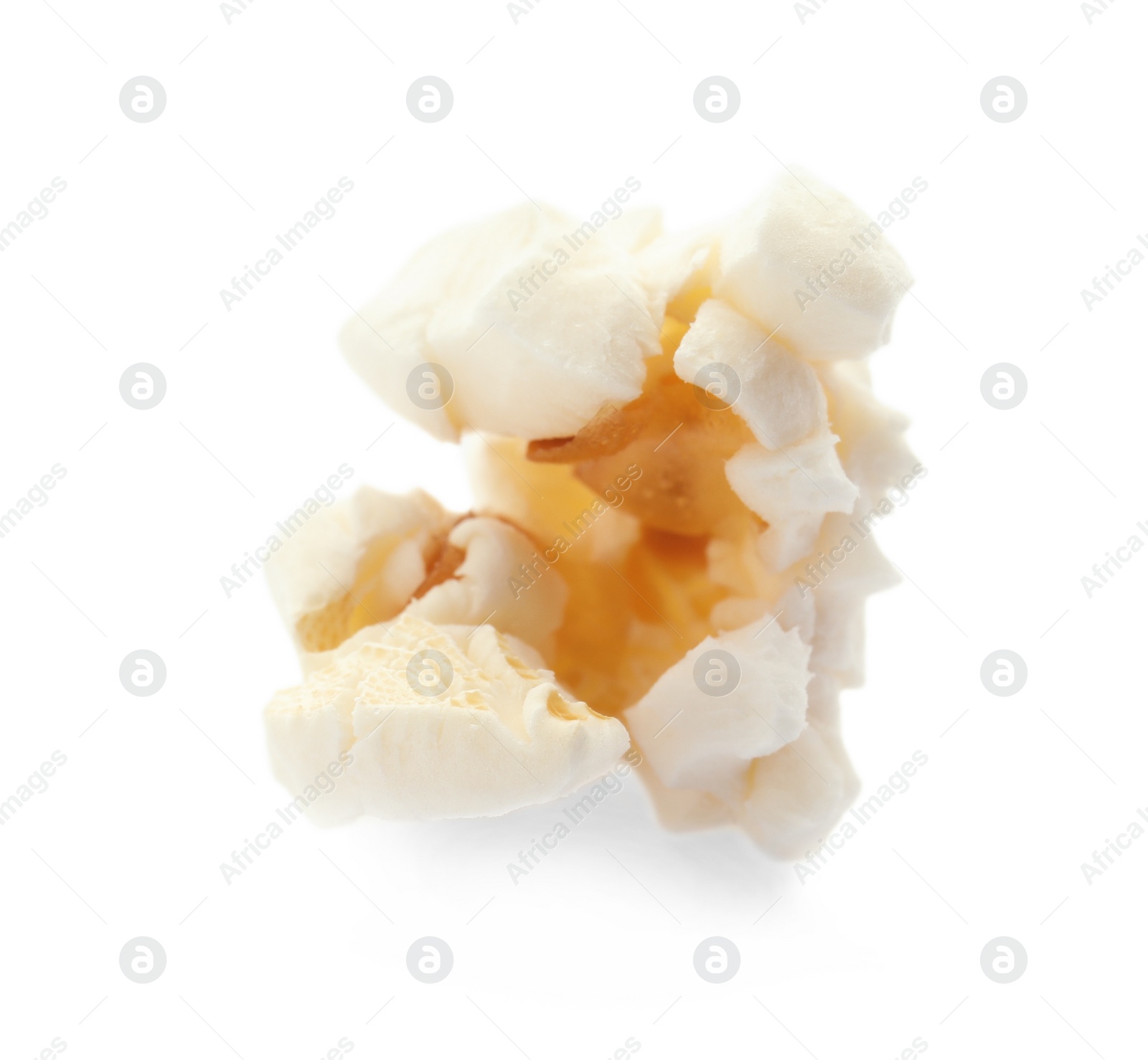 Photo of Delicious fresh popcorn on white background, closeup