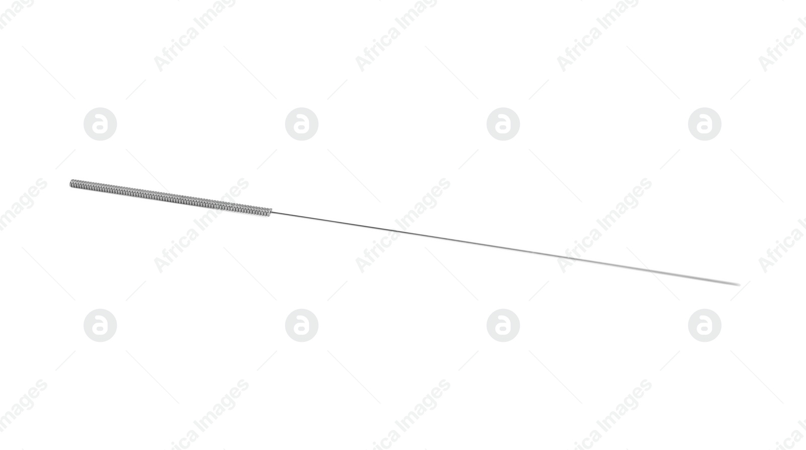 Photo of One needle for acupuncture isolated on white