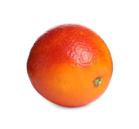 Whole ripe red orange isolated on white